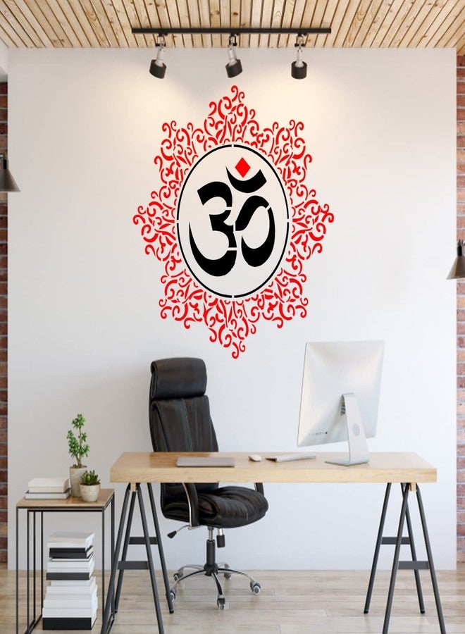 ARandNJ Stencils for Wall Painting Pack of 1 (Size:- 16X24 Inch) Pattern Theme- OM The Significance DIY Reusable Design Suitable for Pooja Room, Drawing Room, Entrance & Office Decoration - Image 3